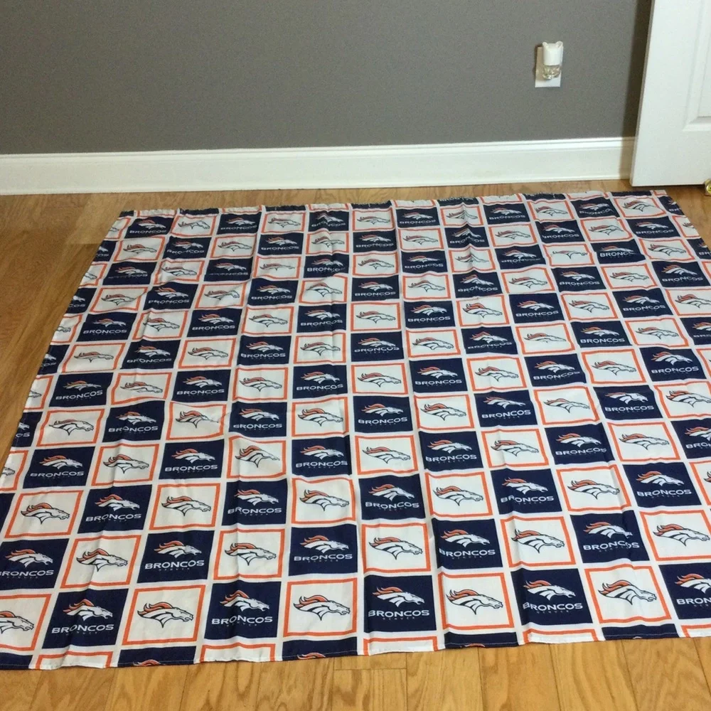 NFL Denver Broncos Logo Shower Curtain - Navy & Orange
